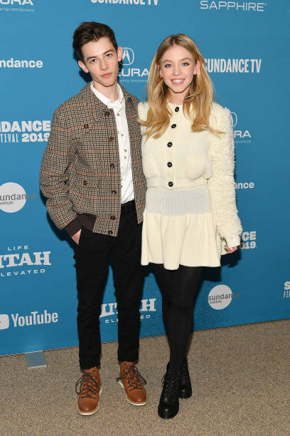 Actors Griffin Gluck and Sydney Sweeney attend the "Big Time Adolescence" Premiere during the 2019 Sundance Film Festival at Eccles Center Theatre on January 28, 2019 in Park City, Utah.