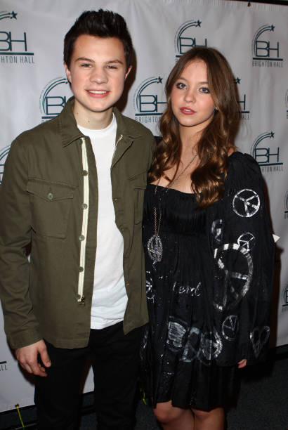 Actors Rayne Emory and Sydney Sweeney attend Brighton Hall Live at El Portal Theatre on May 21, 2013 in North Hollywood, California (410×612)