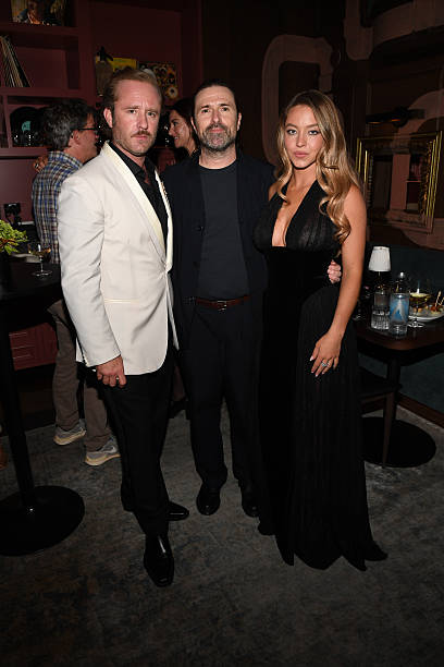 Ben Foster, David Michod and Sydney Sweeney attend the "Christy" premiere party hosted by World Class Canada and Audi at Vinny during the Toronto International Film Festival on September 05, 2025 in Toronto, Ontario — frame 144/152 (408×612)