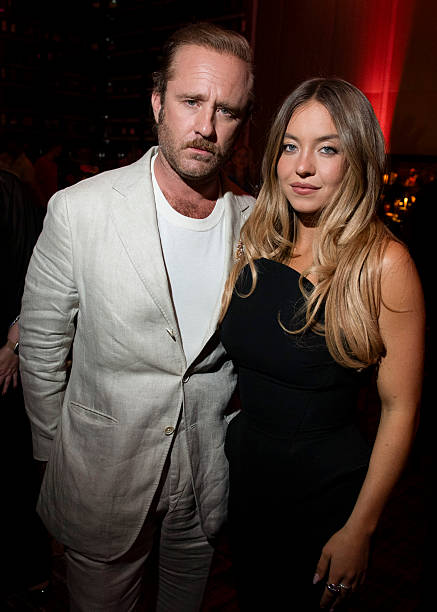 Ben Foster, Sydney Sweeney at the 2025 Road to the Golden Globes Party during the Toronto Film Festival at the Four Seasons Hotel Toronto on September 06, 2025 in Toronto, Ontario — frame 116/152 (437×612)