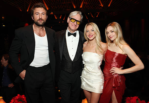 Brandon Sklenar, Paul Feig, Sydney Sweeney, and Amanda Seyfried attend the after party for the Los Angeles premiere of Lionsgate's "The Housemaid" on December 15, 2025 in Hollywood, California — frame 194/234 (612×424)