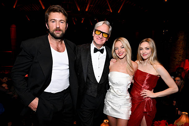 Brandon Sklenar, Paul Feig, Sydney Sweeney and Amanda Seyfried at "The Housemaid" Los Angeles Premiere After Party held at TAO on December 15, 2025 in Los Angeles, California — frame 202/234 (612×408)