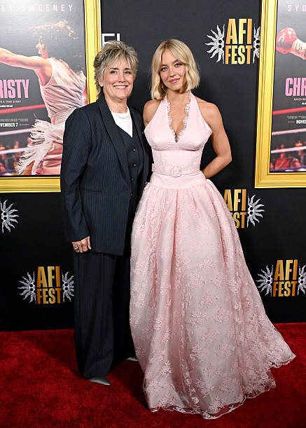 Christy Martin and Sydney Sweeney attend the 2025 AFI FEST - "Christy" Premiere at TCL Chinese Theater on October 25, 2025 in Hollywood, California — frame 160/191 (437×612)