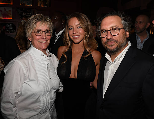 Christy Martin, Sydney Sweeney and Teddy Schwarzman attend the "Christy" premiere party hosted by World Class Canada and Audi at Vinny during the Toronto International Film Festival on September 05, 2025 in Toronto, Ontario — frame 148/152 (612×473)