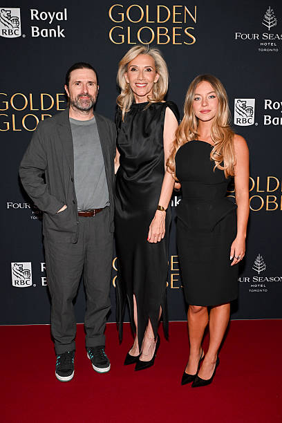 David Michod, Helen Hoehne, Sydney Sweeney at the 2025 Road to the Golden Globes Party during the Toronto Film Festival at the Four Seasons Hotel Toronto on September 06, 2025 in Toronto, Ontario — frame 106/152 (408×612)