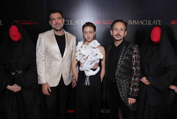 Director Michael Mohan, Sydney Sweeney and Will Bates attend the Beyond Fest Premiere of Neon’s IMMACULATE at The Egyptian Theatre Hollywood on March 15, 2024 in Los Angeles, California — frame 8/10 (612×412)