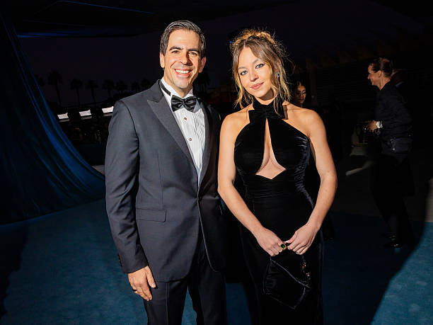 Eli Roth and Sydney Sweeney attend the Academy Museum 5th Annual Gala in Partnership with Rolex at Academy Museum of Motion Pictures on October 18, 2025 in Los Angeles, California — frame 44/45 (612×459)