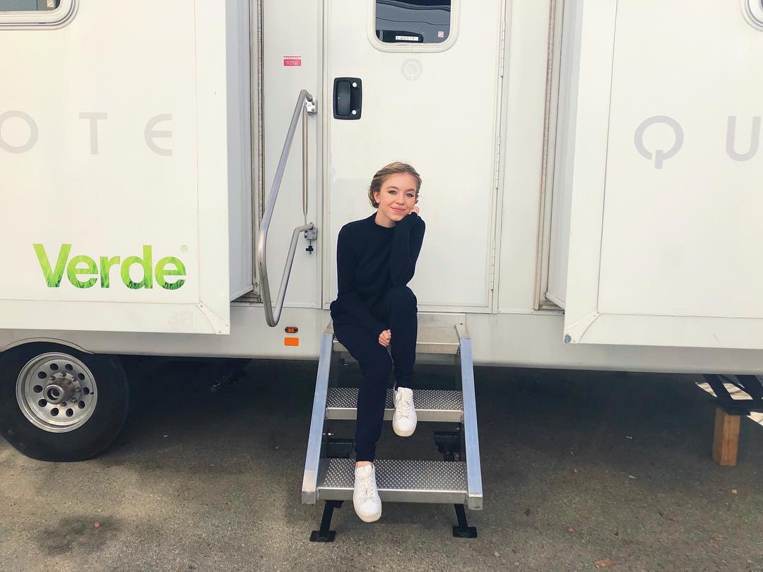 Photo by Sydney Sweeney in Sony Pictures Studios with @bollare, @hbo, and @gymshark