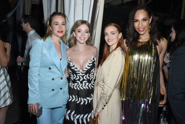 Sarah Goldberg, Sydney Sweeney, Madeline Brewer and Amanda Brugel attend Entertainment Weekly Celebrates Screen Actors Guild Award Nominees sponsored by L'Oreal Paris, Cadillac, And PopSockets at Chateau Marmont on January 26, 2019 in Los Angeles, California.