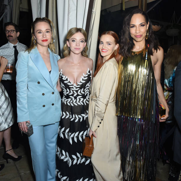 Sarah Goldberg, Sydney Sweeney, Madeline Brewer and Amanda Brugel attend Entertainment Weekly Celebrates Screen Actors Guild Award Nominees sponsored by L'Oreal Paris, Cadillac, And PopSockets at Chateau Marmont on January 26, 2019 in Los Angeles, California.