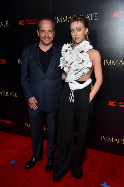 Steven Sweeney and Sydney Sweeney at the Los Angeles premiere screening of "Immaculate" held during Beyond Fest at The Egyptian Theatre Hollywood on March 15, 2024 in Los Angeles, California.