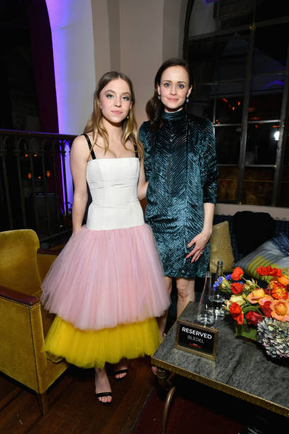 Sydney Sweeney and Alexis Bledel attend the premiere of Hulu's "The Handmaid's Tale" Season 2 at Chateau Marmont on April 19, 2018 in Los Angeles, California.