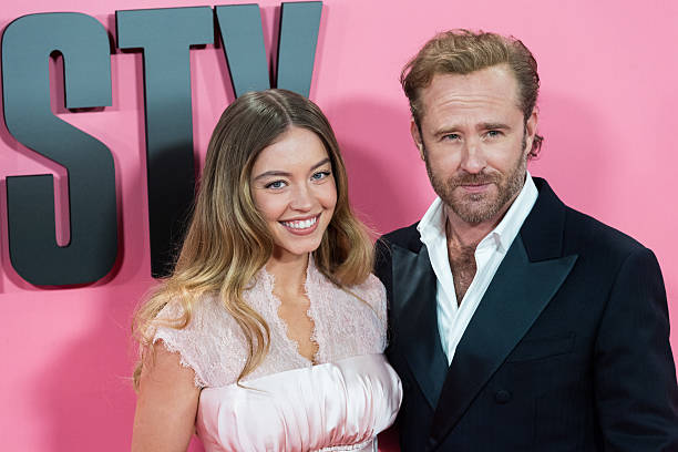 Sydney Sweeney and Ben Foster attend the UK premiere of 'Christy' during the 69th BFI London Film Festival at the Royal Festival Hall in London, United Kingdom on October 17, 2025 — frame 3/13 (612×408)