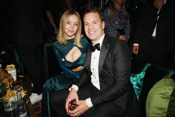 Sydney Sweeney and Casey Bloys attend HBO / HBO Max Emmy Nominees Reception at San Vicente Bungalows on September 12, 2022 in West Hollywood, California — frame 8/57 (612×408)