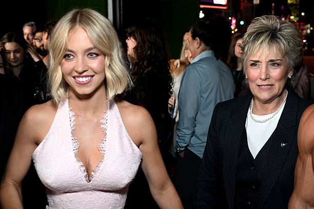 Sydney Sweeney and Christy Martin attend the Screening of "Christy" during AFI FEST 2025 Presented by Canva at TCL Chinese Theatre on October 25, 2025 in Hollywood, California — frame 189/191 (612×408)