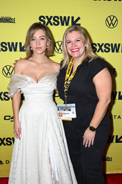 Sydney Sweeney and Claudette Godfrey at the premiere of "Immaculate" as part of SXSW 2024 Conference and Festivals held at the Paramount Theatre on March 12, 2024 in Austin, Texas — frame 56/69 (408×612)