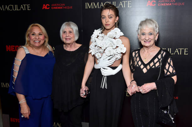 Sydney Sweeney and guests at the Los Angeles premiere screening of "Immaculate" held during Beyond Fest at The Egyptian Theatre Hollywood on March 15, 2024 in Los Angeles, California.