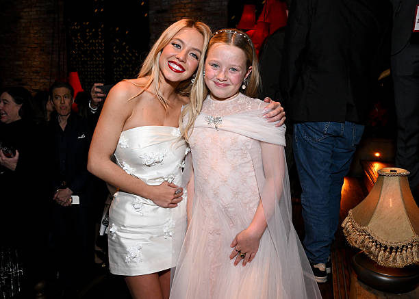 Sydney Sweeney and Indiana Elle at "The Housemaid" Los Angeles Premiere After Party held at TAO on December 15, 2025 in Los Angeles, California — frame 201/234 (612×437)