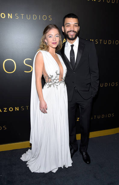 Sydney Sweeney and Justice Smith attend the Amazon Studios Golden Globes after party at The Beverly Hilton Hotel on January 05, 2020 in Beverly Hills, California.