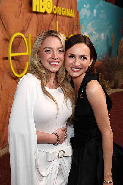Sydney Sweeney and Maude Apatow attend the Los Angeles Premiere Of HBO's "Euphoria" Season 3 - Red Carpet at TCL Chin...