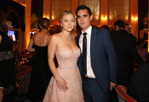 Sydney Sweeney and Max Minghella attend Hulu's 2018 Emmy Party at Nomad Hotel Los Angeles on September 17, 2018 in Los Angeles, California.