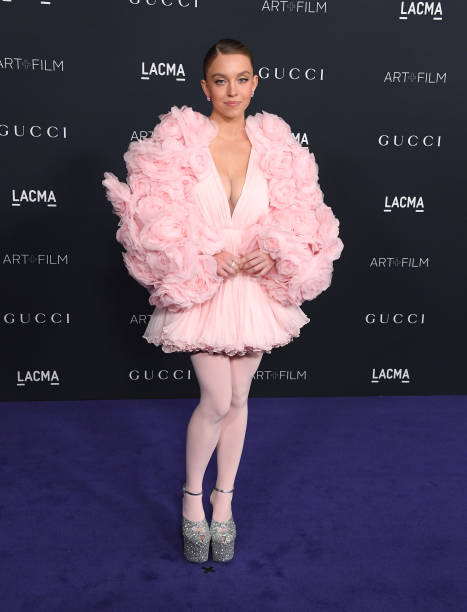 Sydney Sweeney arrives at the 11th Annual LACMA Art + Film Gala at Los Angeles County Museum of Art on November 05, 2022 in Los Angeles, California.
