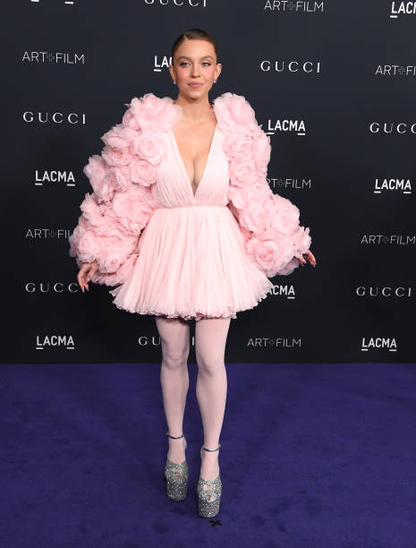Sydney Sweeney arrives at the 11th Annual LACMA Art + Film Gala at Los Angeles County Museum of Art on November 05, 2022 in Los Angeles, California.