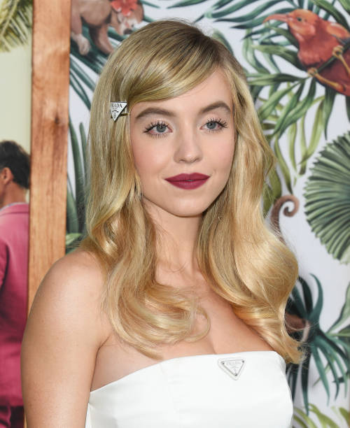 Sydney Sweeney arrives at the Los Angeles Premiere Of New HBO Limited Series "The White Lotus" at Bel-Air Bay Club on July 07, 2021 in Pacific Palisades, California — frame 7/12 (500×612)