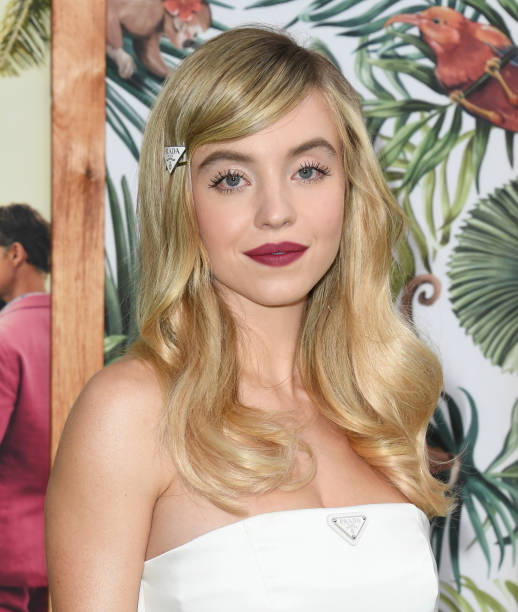 Sydney Sweeney arrives at the Los Angeles Premiere Of New HBO Limited Series "The White Lotus" at Bel-Air Bay Club on July 07, 2021 in Pacific Palisades, California — frame 6/12 (518×612)