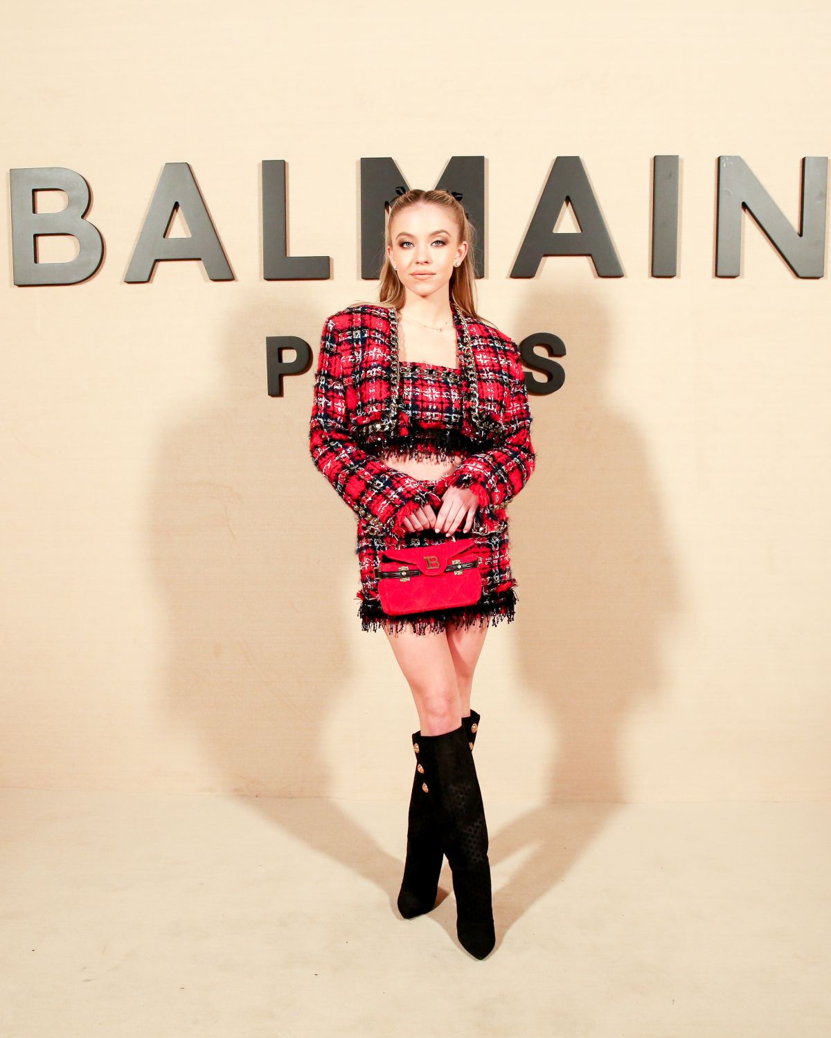 SYDNEY SWEENEY at Balmain Fashion Show at PFW in Paris 02/28/2020