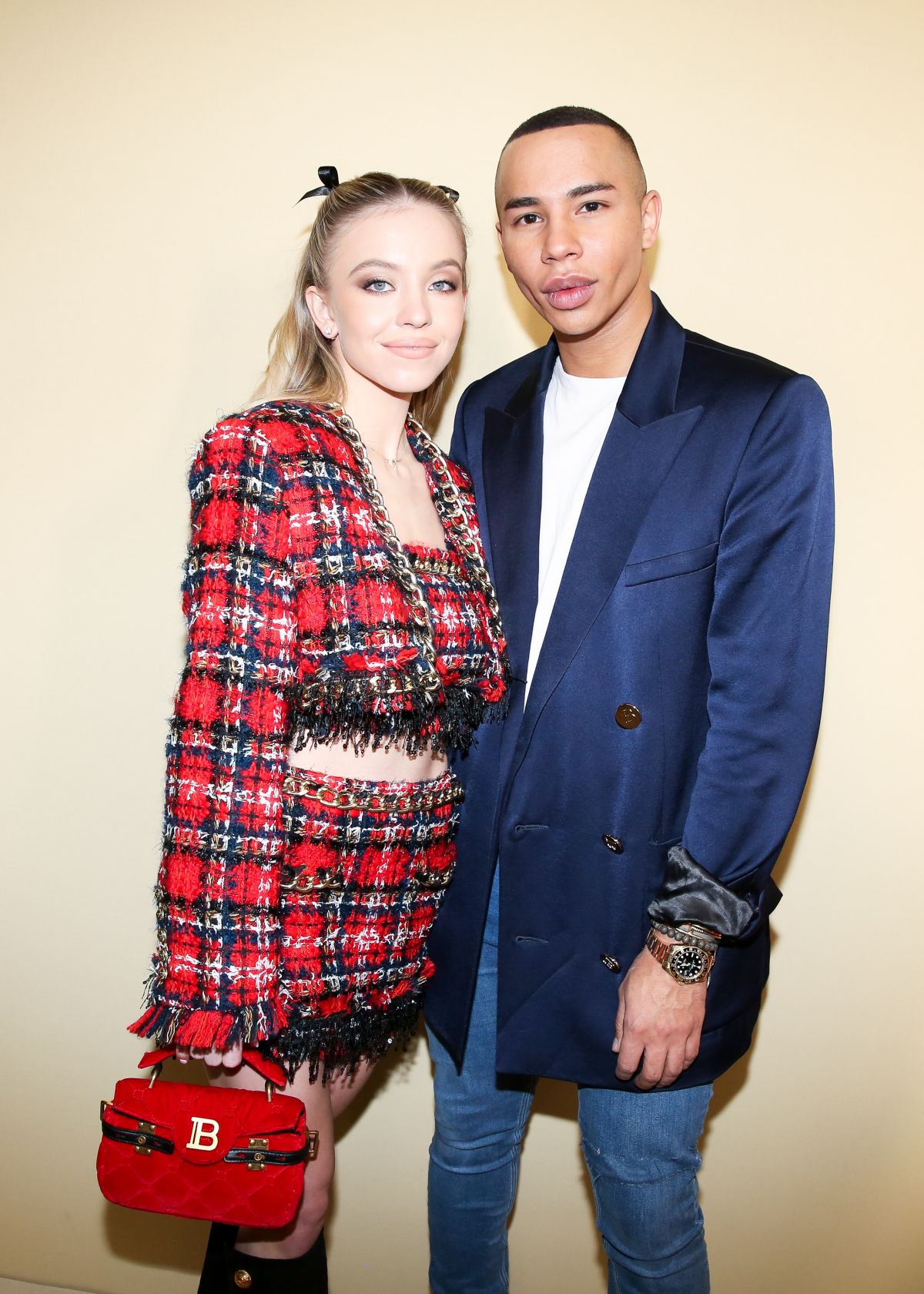 SYDNEY SWEENEY at Balmain Fashion Show at PFW in Paris 02/28/2020