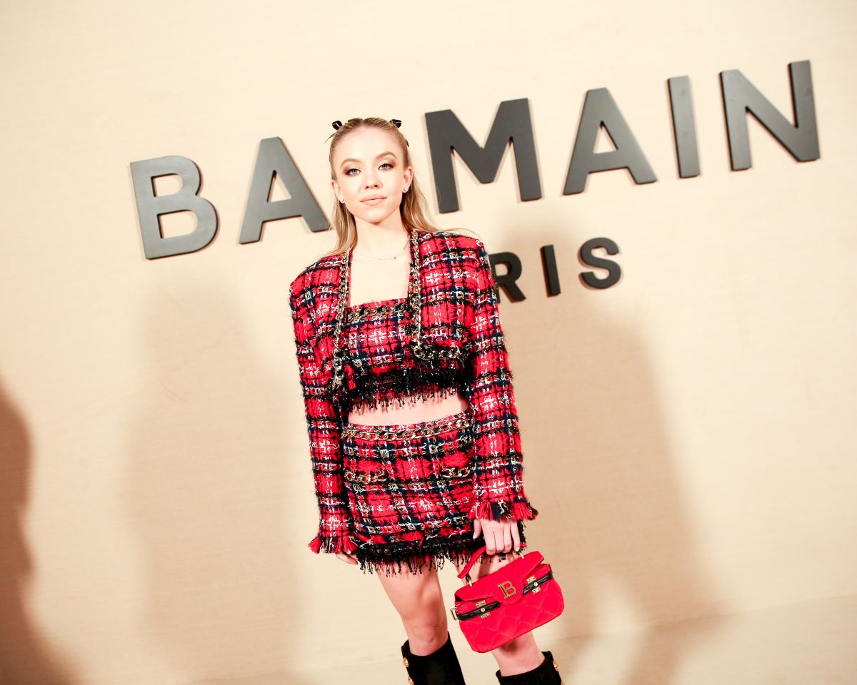 SYDNEY SWEENEY at Balmain Fashion Show at PFW in Paris 02/28/2020