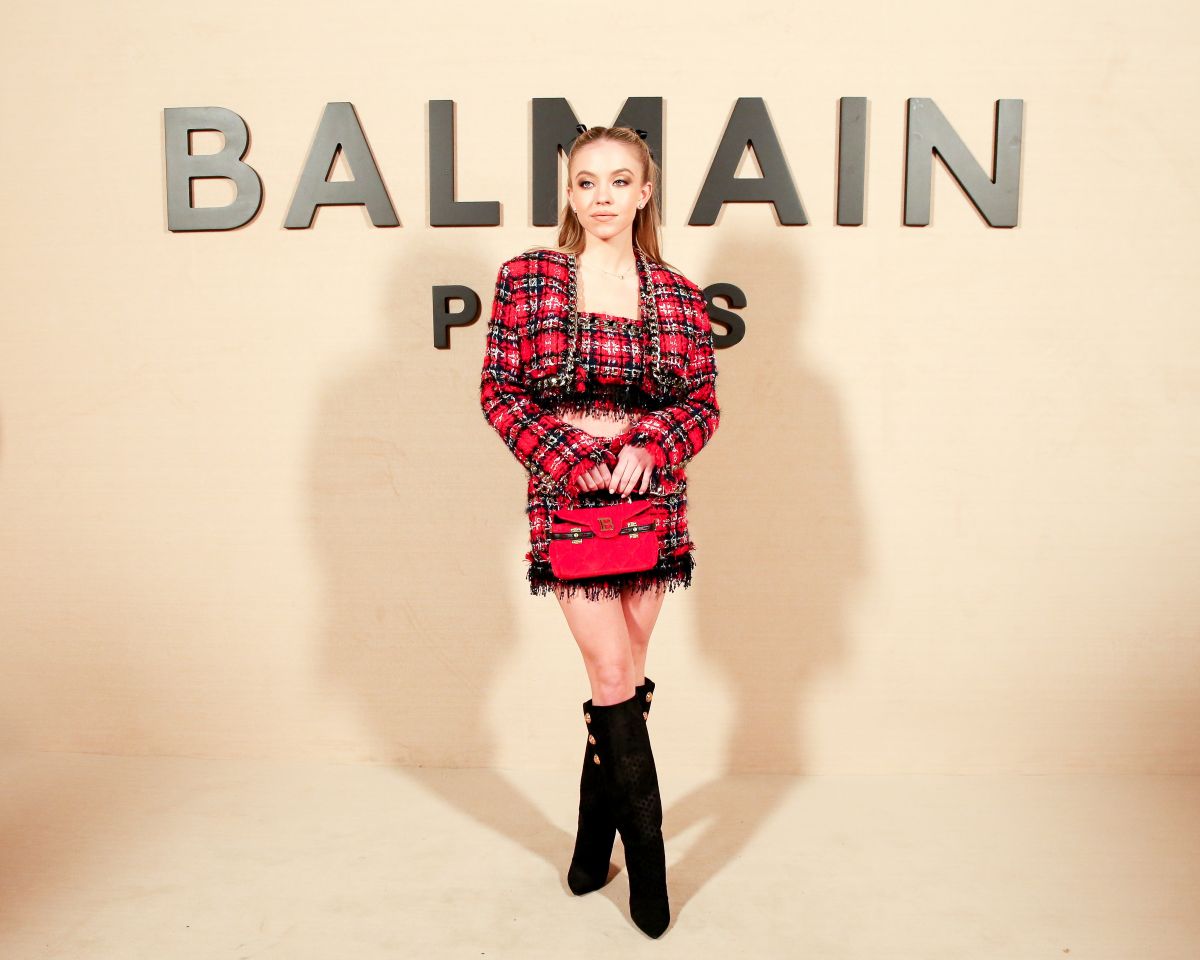 SYDNEY SWEENEY at Balmain Fashion Show at PFW in Paris 02/28/2020