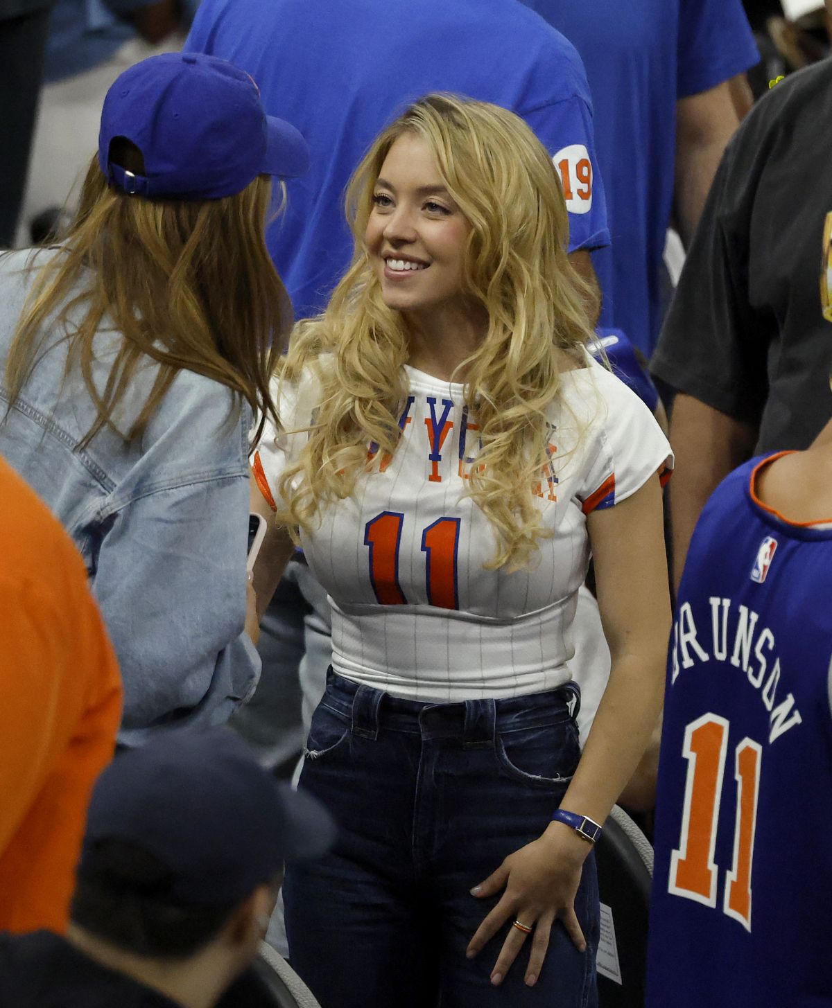 SYDNEY SWEENEY at Game 5 of 2026 NBA Finals at Frost Bank Center in San Antonio 06/13/2026