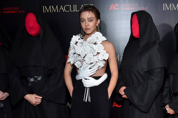 Sydney Sweeney at the Los Angeles premiere screening of "Immaculate" held during Beyond Fest at The Egyptian Theatre Hollywood on March 15, 2024 in Los Angeles, California.
