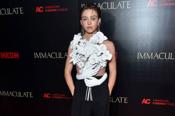 Sydney Sweeney at the Los Angeles premiere screening of "Immaculate" held during Beyond Fest at The Egyptian Theatre Hollywood on March 15, 2024 in Los Angeles, California — frame 8/18 (612×407)