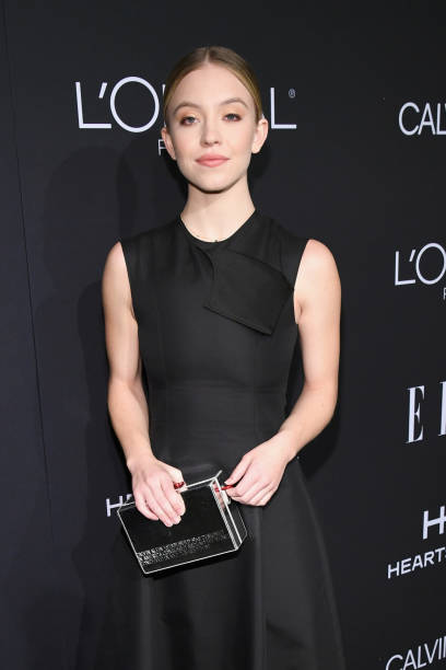Sydney Sweeney attends ELLE's 25th Annual Women In Hollywood Celebration presented by L'Oreal Paris, Hearts On Fire and CALVIN KLEIN at Four Seasons Hotel Los Angeles at Beverly Hills on October 15, 2018 in Los Angeles, California — frame 4/13 (408×612)
