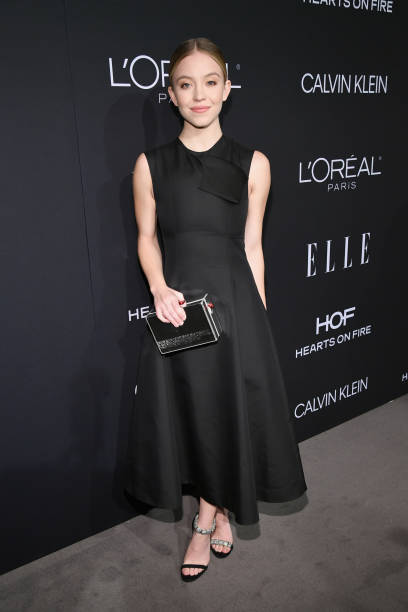 Sydney Sweeney attends ELLE's 25th Annual Women In Hollywood Celebration presented by L'Oreal Paris, Hearts On Fire and CALVIN KLEIN at Four Seasons Hotel Los Angeles at Beverly Hills on October 15, 2018 in Los Angeles, California — frame 8/13 (408×612)