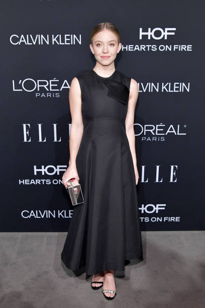Sydney Sweeney attends ELLE's 25th Annual Women In Hollywood Celebration presented by L'Oreal Paris, Hearts On Fire and CALVIN KLEIN at Four Seasons Hotel Los Angeles at Beverly Hills on October 15, 2018 in Los Angeles, California — frame 11/13 (408×612)