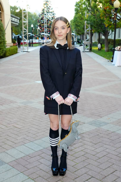 Sydney Sweeney attends Euphoria FYC at Paramount Theatre on December 18, 2022 in Los Angeles, California.