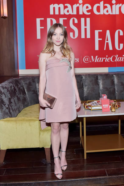 Sydney Sweeney attends Marie Claire Celebrates Fifth Annual 'Fresh Faces' in Hollywood with SheaMoisture, Simon G. And Sam Edelman at Poppy on April 27, 2018 in Los Angeles, California.