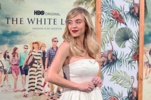 Sydney Sweeney attends the Los Angeles premiere of the new HBO Limited Series "The White Lotus" at Bel-Air Bay Club on July 07, 2021 in Pacific Palisades, California.