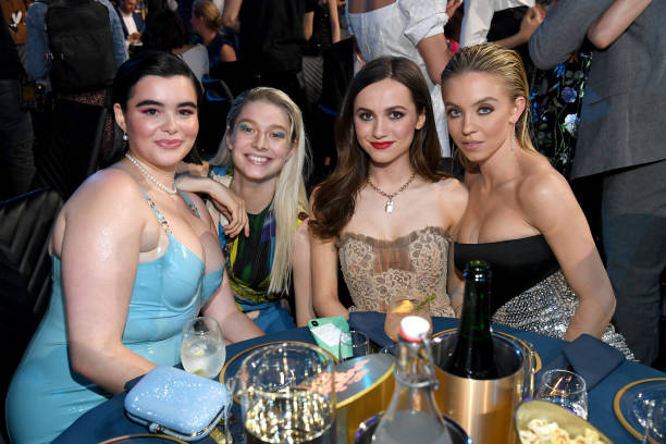 Barbie Ferreira, Hunter Schafer, Maude Apatow and Sydney Sweeney attend the 2019 MTV Movie and TV Awards at Barker Hangar on June 15, 2019 in Santa Monica, California.
