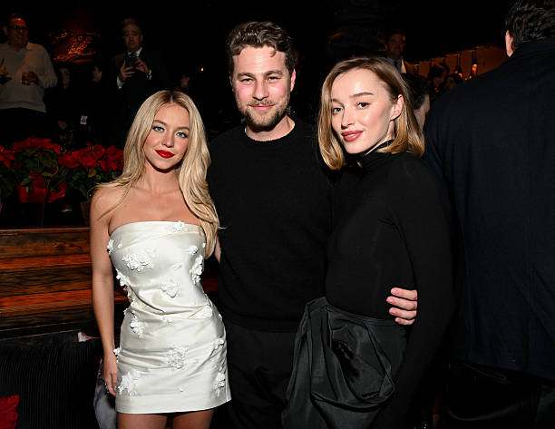 Sydney Sweeney, Cameron Fuller and Phoebe Dynevor at "The Housemaid" Los Angeles Premiere After Party held at TAO on December 15, 2025 in Los Angeles, California — frame 208/234 (612×473)