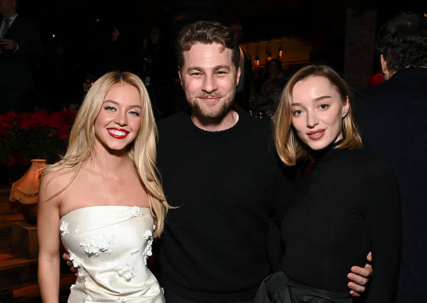 Sydney Sweeney, Cameron Fuller and Phoebe Dynevor attend the after party for Lionsgate's LA Premiere of "The Housemaid" at Tao on December 15, 2025 in Los Angeles, California — frame 175/234 (612×435)