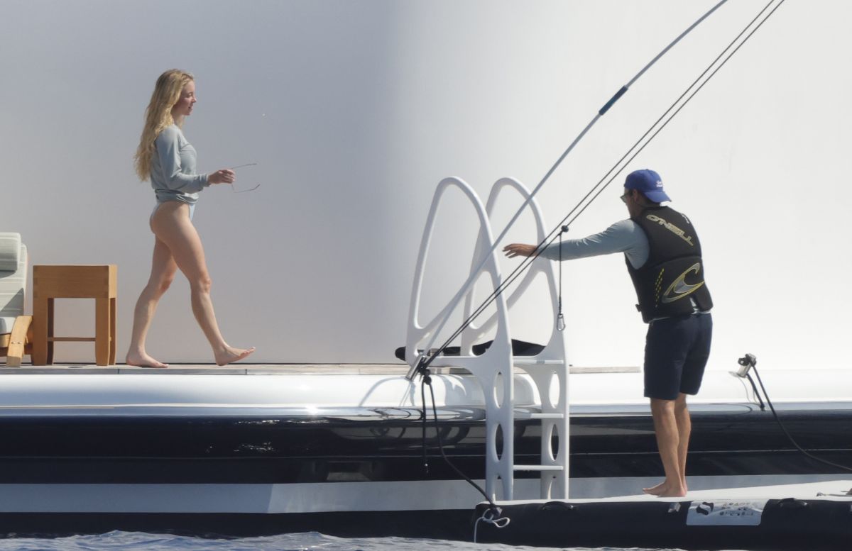 Sydney Sweeney in Bikini Bottoms Jet Skiing in Mal
