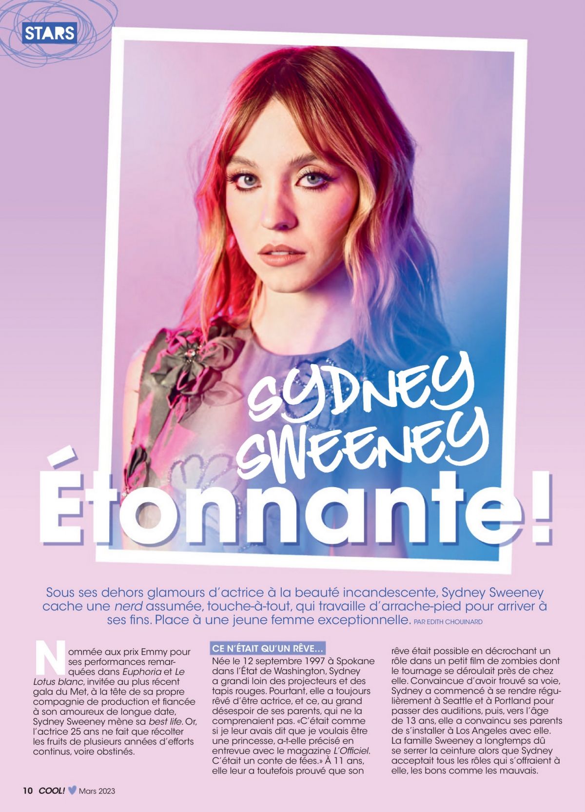 SYDNEY SWEENEY in Cool Canada Magazine, March 2023 (1200×1665)