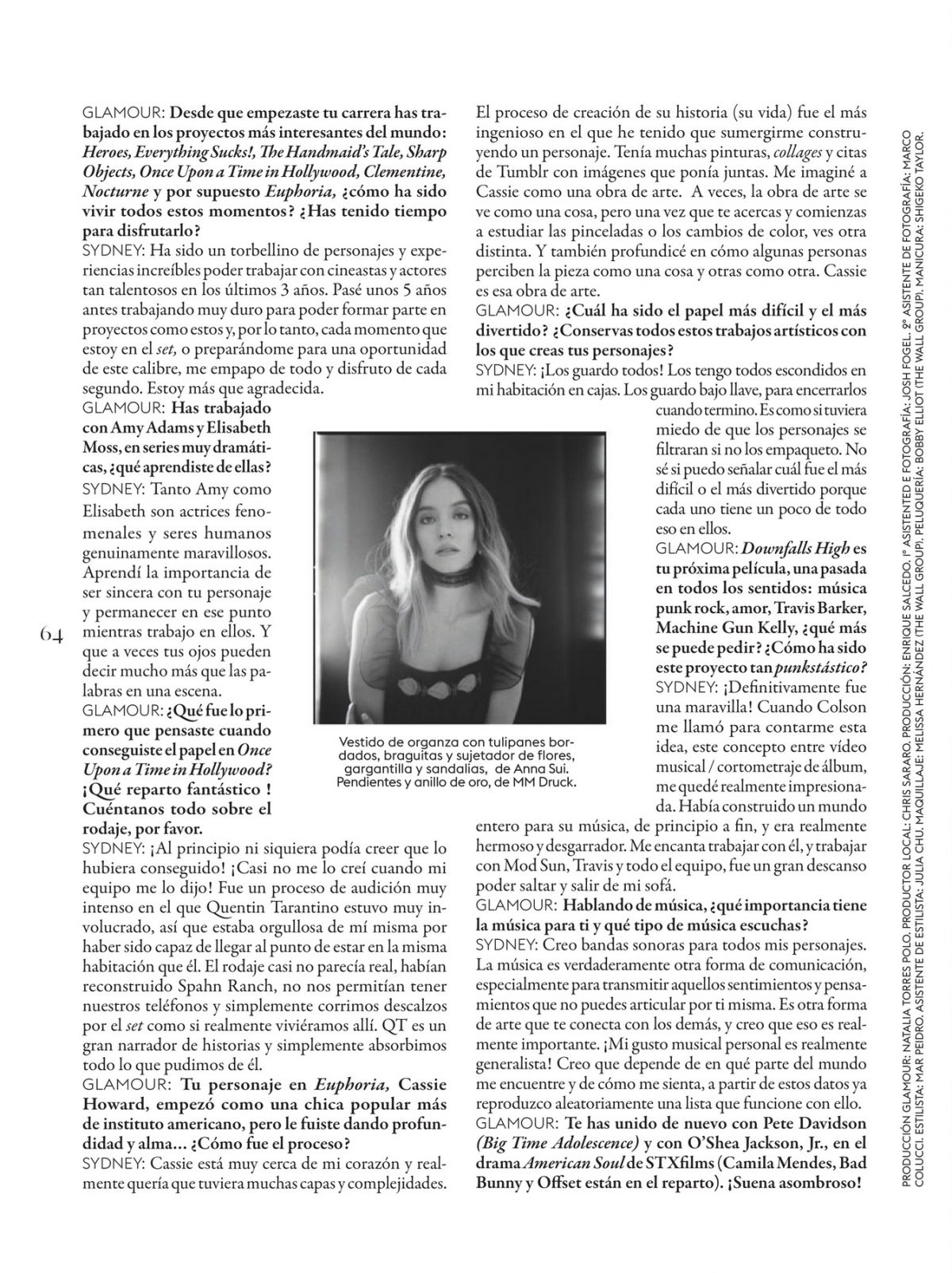 SYDNEY SWEENEY in Glamour Magazine, Spain April/May 2021 (1200×1605)