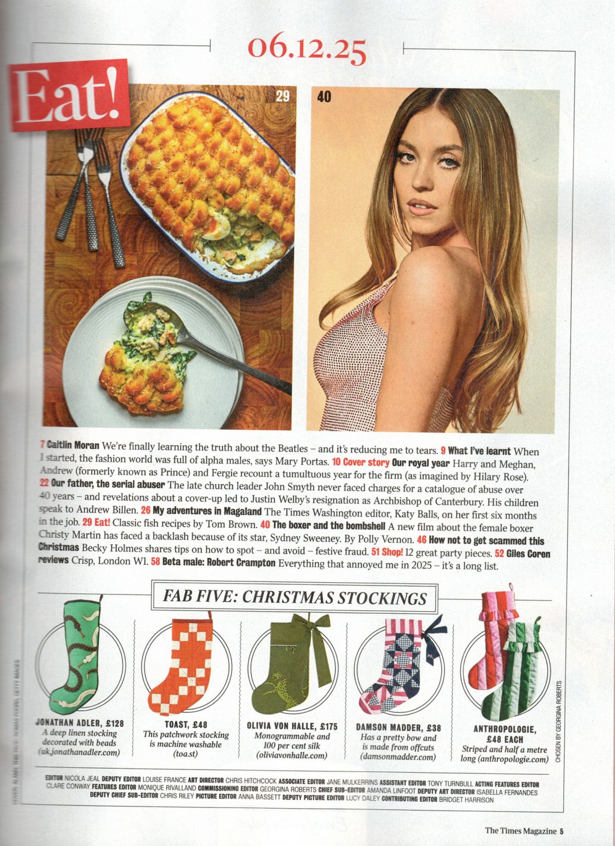 SYDNEY SWEENEY in The Times Magazine, December 2025 — frame 51/53 (1200×1651)