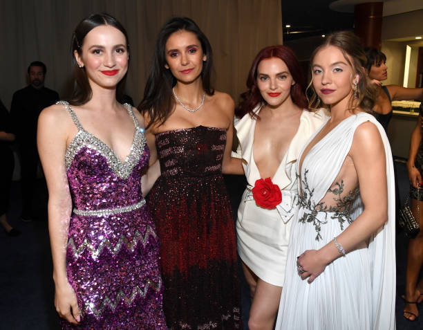 Maude Apatow, Nina Dobrev, Madeline Brewer, and Sydney Sweeney attendsThe 2020 InStyle And Warner Bros. 77th Annual Golden Globe Awards Post-Party at The Beverly Hilton Hotel on January 05, 2020 in Beverly Hills, California.